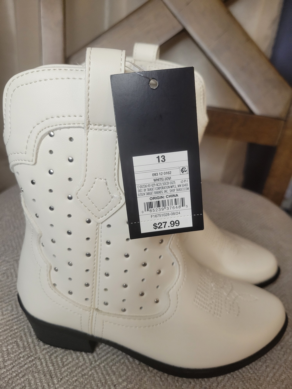 Art Class White Kids' Western Boots - Picture 7 of 10